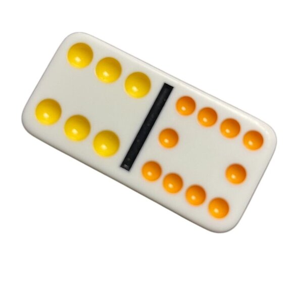 Double Twelve Dominoes Replacement Tile 6 10 Color Dot mq - Picture 2 of 3